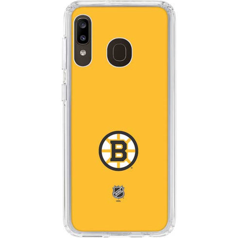 NHL Boston Bruins Solid Background Galaxy A20 Clear Case